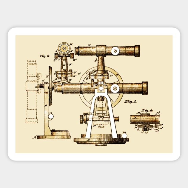 Theodolite - Patent Application Magnet by The Blue Box